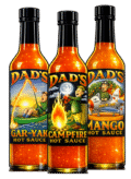 Dad’s Hot Sauce bottles